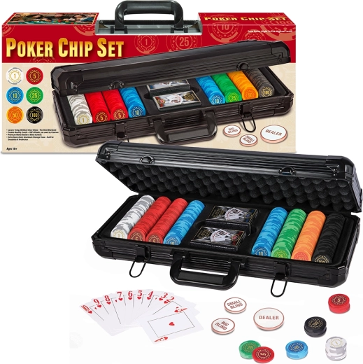 Set de póker ProPoker Elite 400 con fichas de 14 g