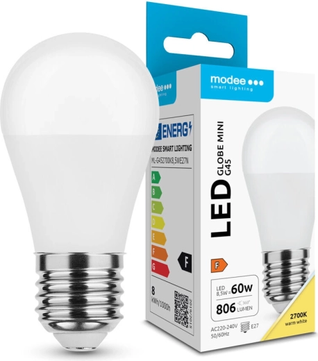 Bombilla LED Modee Globe Mini G45 8,5 W E27 806 lm blanco cálido