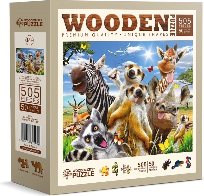 Wooden City puzzle de madera Bienvenido a África 505 piezas