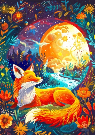 Puzzle Zorro lunar 1000 piezas
