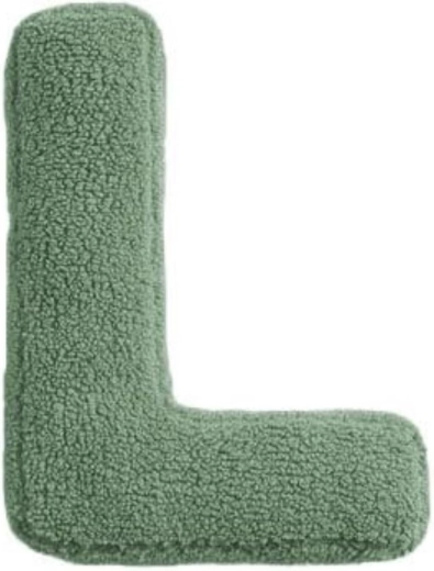 Letra de peluche Mealini L verde - 1 pieza