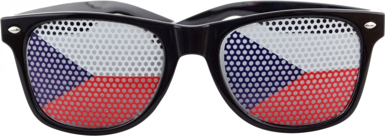 Gafas con estilo con motivo de la bandera checa