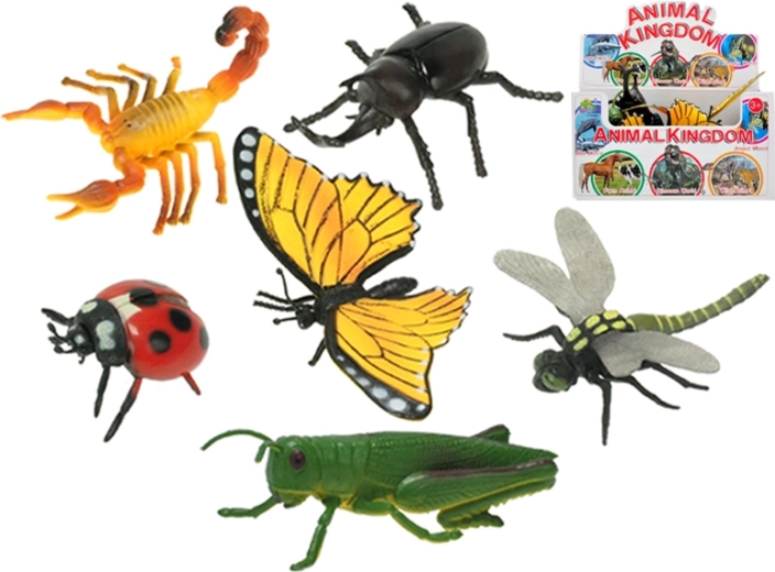 Set de figuras de insectos de plástico de 9–13 cm, 12 piezas
