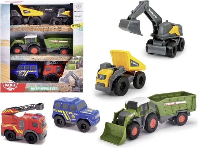 Dickie toys city micro set de vehículos 6 uds