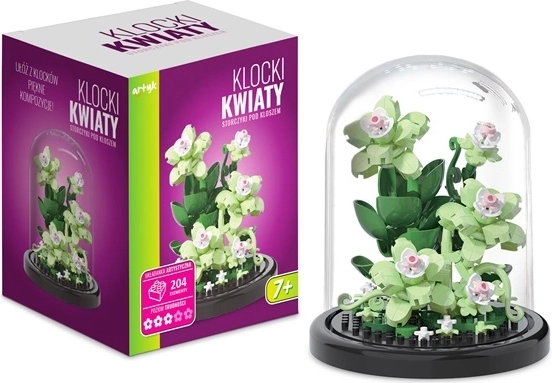 Kit de construcción de orquídea en cúpula transparente (204 piezas)