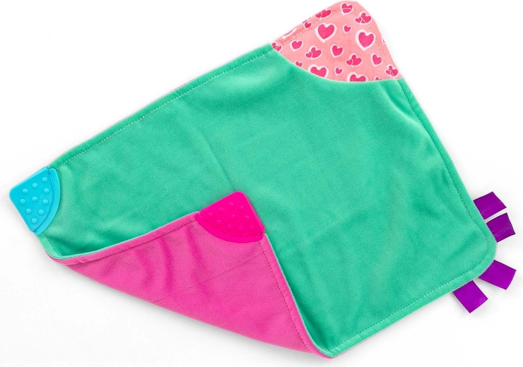 Manta de apego de felpa Blanky rosa - 1 unidad