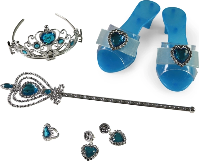 Set de princesa – zapatos azules y accesorios para disfrazarse