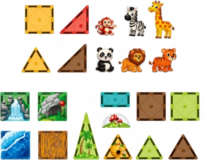 Jungla y zoo llenos de animales
