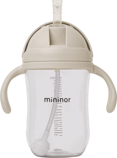 Mininor botella con pajita de tritán 330 ml cloudy morning