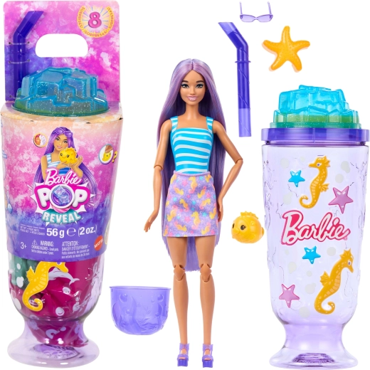 Mattel Barbie Pop Reveal Mundo submarino – muñeca con 8 sorpresas