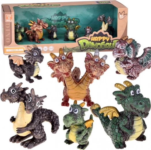 Set de figuras de dragones de cuento 6 uds – criaturas mágicas