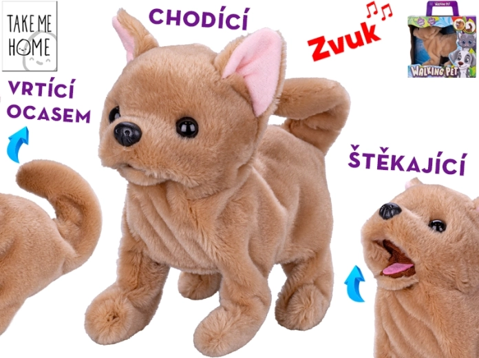Perrito de peluche interactivo 21 cm Take Me Home