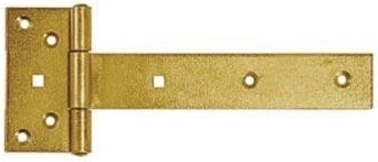 Bisagra para portón galvanizada amarilla 300 × 45 × 90 × 35 × 3 mm