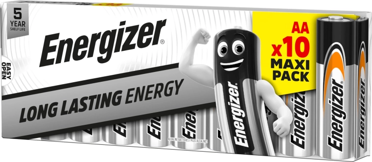 Pilas alcalinas Energizer Everyday AA, 10 uds