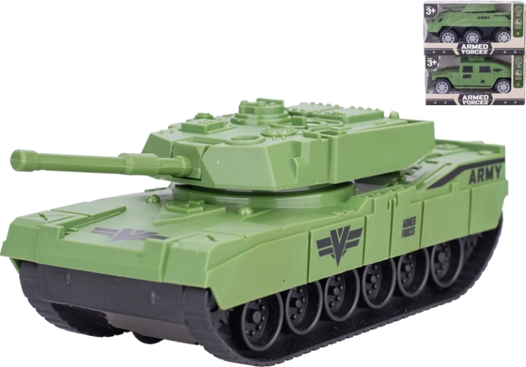 Vehículos militares de inercia de 13–14 cm: tanque, transporte blindado y vehículo todoterreno