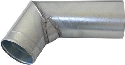Codo en V de 100 mm de acero galvanizado