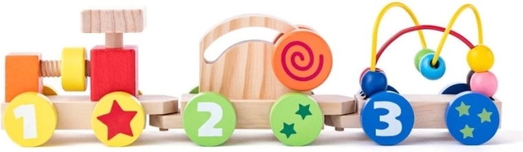 Tren de madera para montar con tornillo WOODY