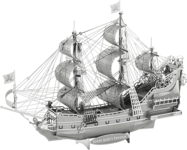 Puzzle 3D metálico METAL EARTH ICONX – velero Queen Anne's Revenge