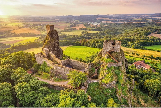 Puzzle Dino 1000 piezas – ruinas del castillo de Trosky