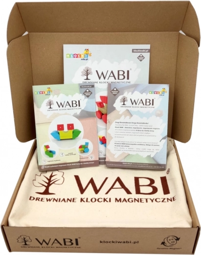 Bloques de construcción magnéticos de madera WABI 40 uds