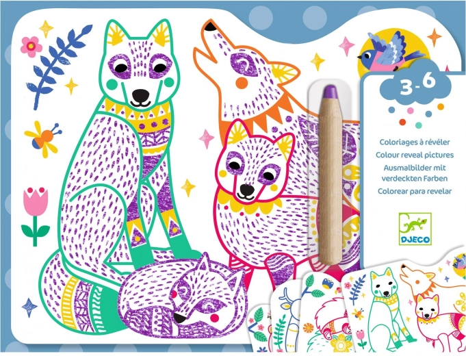 Djeco Coloreado mágico Familias del bosque