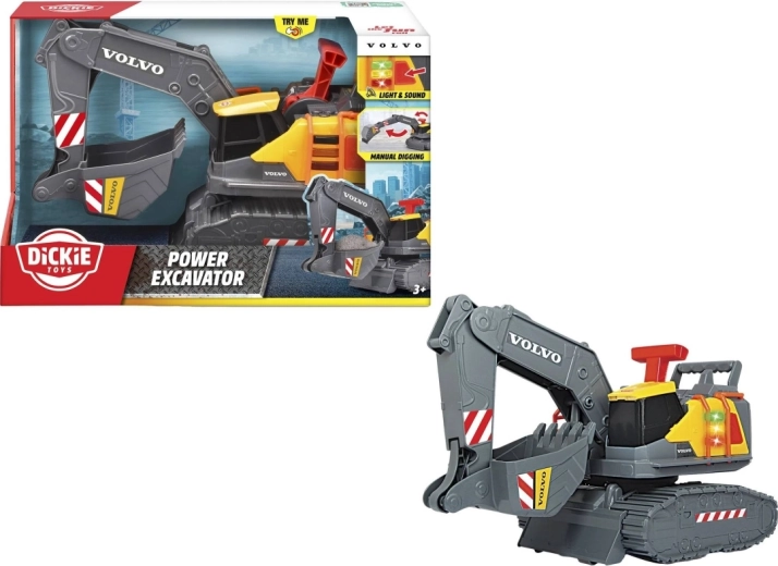 Dickie Toys excavadora de construcción VOLVO con luces y sonidos 30 cm