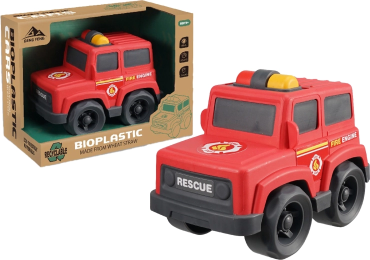 Camión de bomberos de bioplástico 17 cm