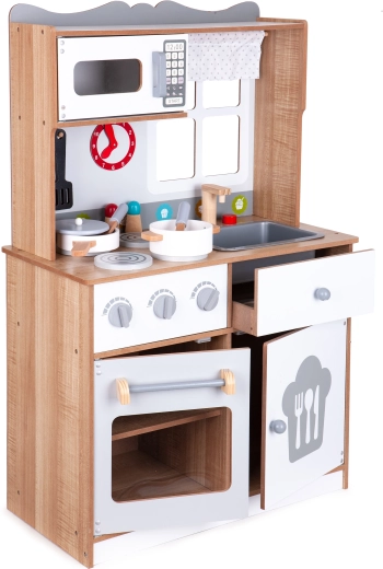 Cocinita infantil de madera con accesorios Ecotoys