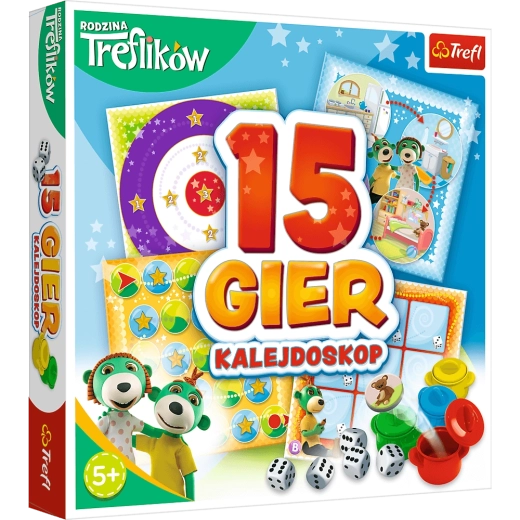 Caleidoscopio 15 juegos TREFLIKI – juego de mesa familiar