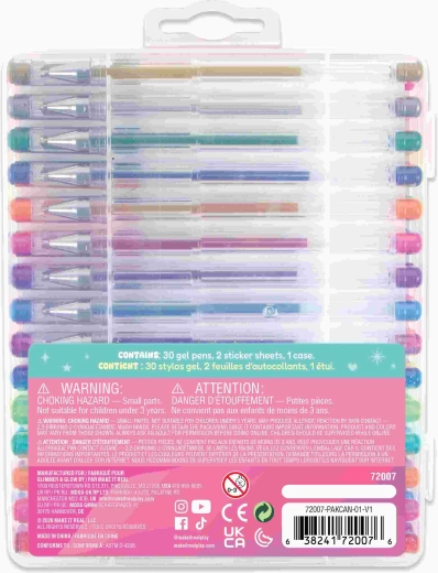 30 bolígrafos de gel para una escritura y coloreado fluidos