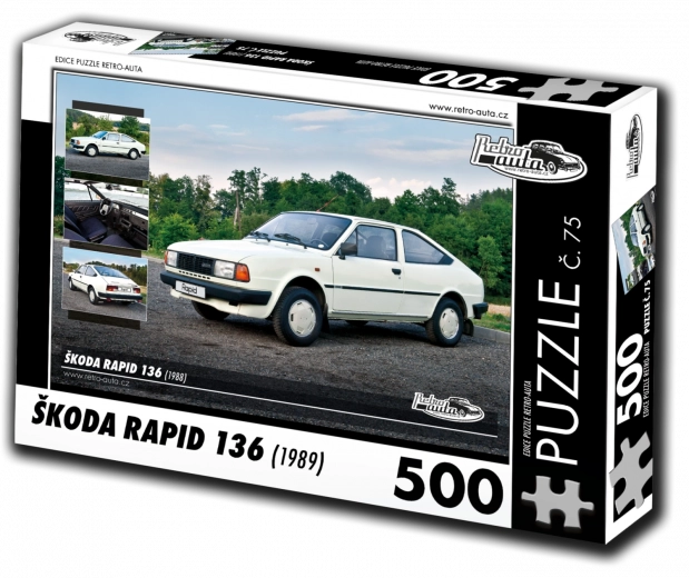 Puzle Retro-autos Škoda Rapid 136 (1988) – 500 piezas