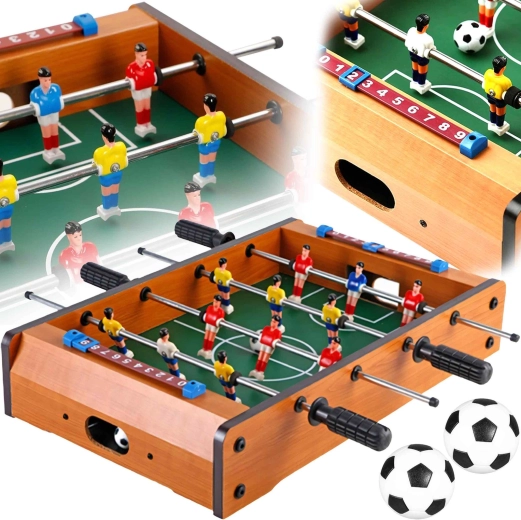Futbolín de mesa compacto para cualquier espacio