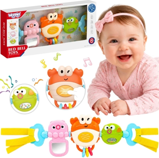 Woopie Baby panel sensorial colgante para cochecito y cuna mundo marino