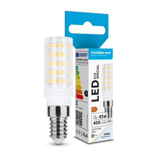 Modee Lighting bombilla LED cerámica E14 4,3 W blanco frío 360°