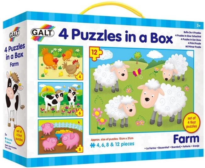 Puzle de animales domésticos 4 en 1 para niños 3+