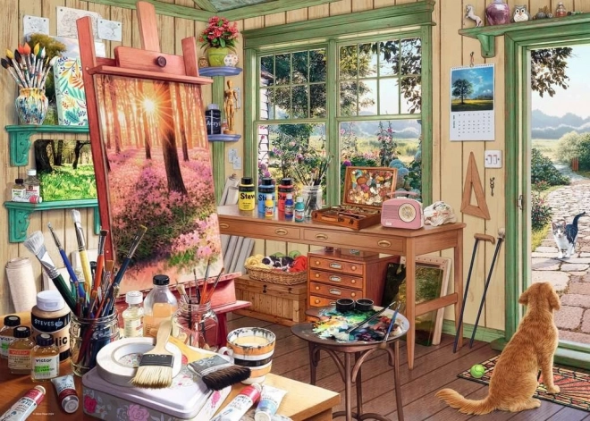 Puzzle Ravensburger Mi refugio: estudio de jardín 1000 piezas