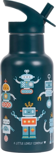 A Little Lovely Company botella de acero inoxidable de doble pared para beber 350 ml robots