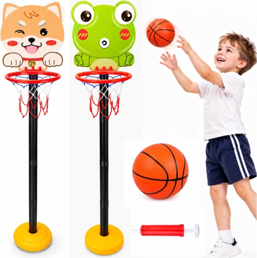 Canasta de baloncesto infantil ajustable con motivo de animales 110 cm - 1 unidad