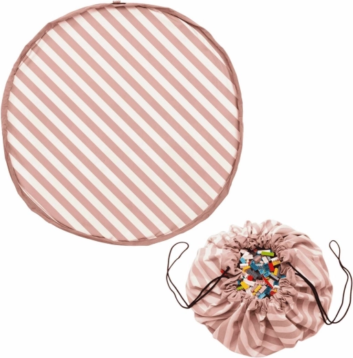 Play&Go Noomad original manta de juego y saco para juguetes stripes pink - 1 pieza