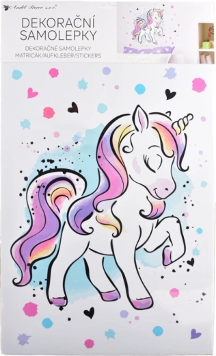 Pegatina de pared con unicornio 42 × 60 cm