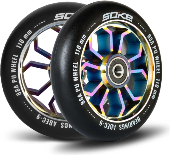 Ruedas Soke para patinete 110 mm rainbow - 2 uds