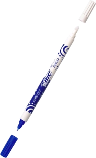 Corrector de tinta borrable de doble punta BIC Ink Eater azul