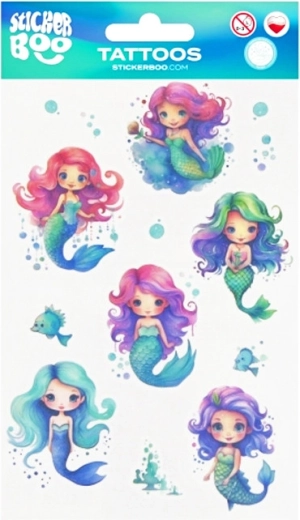 Lámina de tatuajes sirena