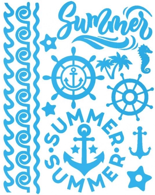Parches termoadhesivos con motivo marinero – lámina grande 20 × 30 cm