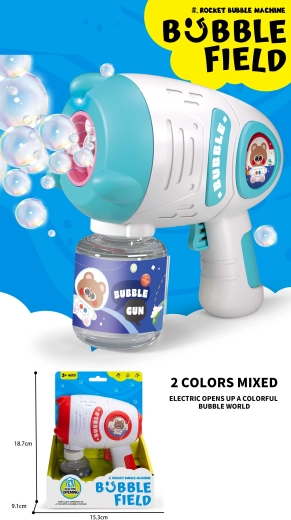 Pistola de burbujas con efectos de luz 80 ml
