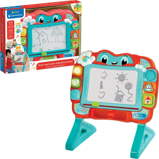 Baby Clementoni mi pizarra magnética interactiva 2 en 1