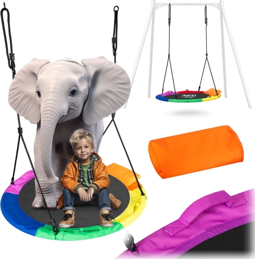 Neo-Sport columpio tipo nido Swingo 110 cm arcoíris