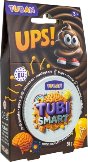 Plastilina Tubi Smart marrón con purpurina 50 g