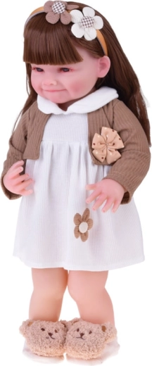 Largos cabellos castaños para peinar y estilizar