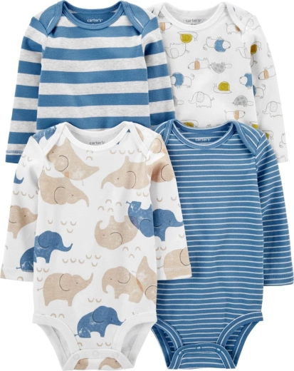 Bodies para bebé Carter’s de manga larga Blue Animals, 4 uds